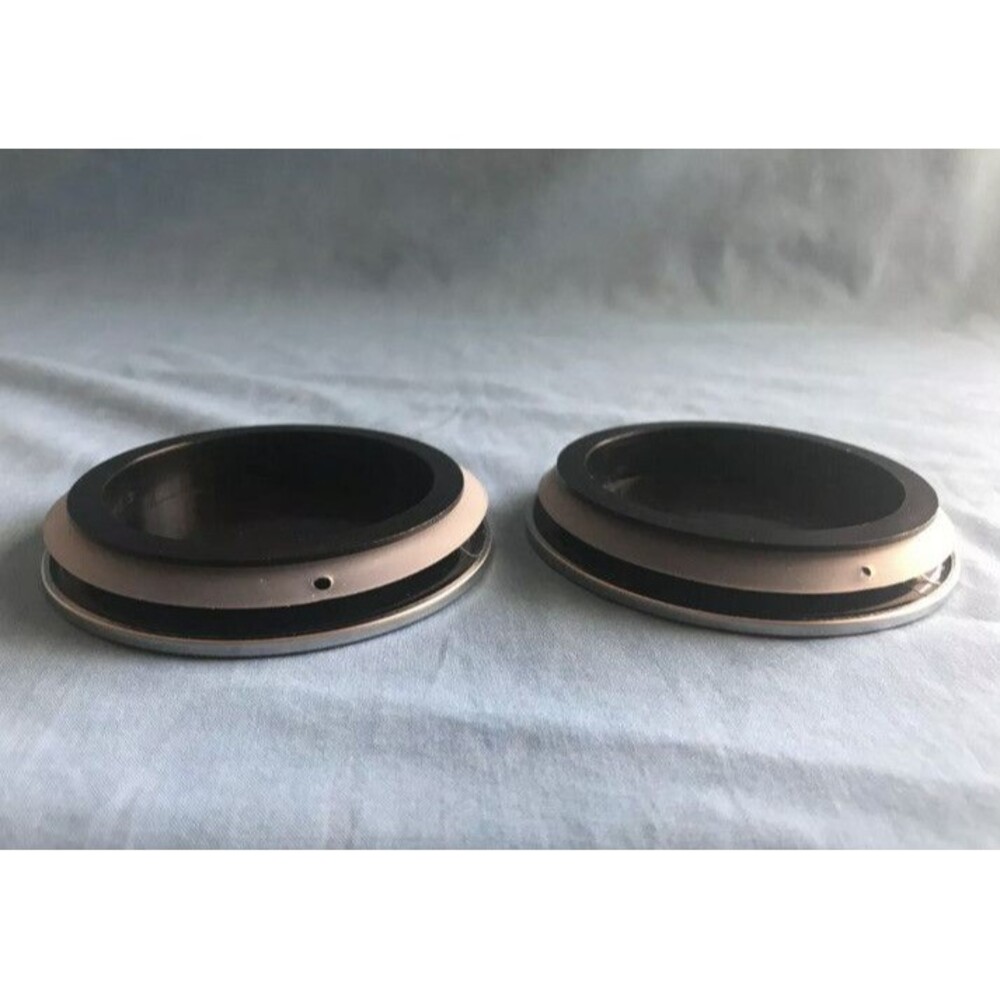 Set of 2 Clear Glass Master Chef Canisters Sealing Stainless Lids 6.5” & 8.5” - Picture 9 of 9
